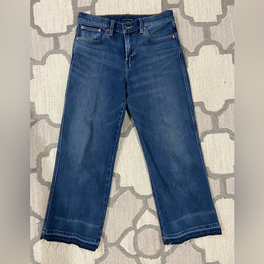 Lucky Brand wide leg cropped jeans